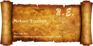 Mokos Eszter névjegykártya